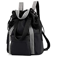  - WEILLCCE Bolsos Bandolera Mochila de Viaje de Ocio Mochila estudiantil Mochila versátil para Hombre y Mujer en Todas Las Ocasiones Negro